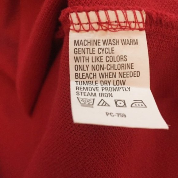 IZOD short sleeve Polo Shirt, red, size XL - Picture 6 of 6